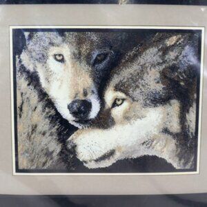 Classic Cross Stitch Kit Mates Wolves Outdoor Wildlife Animal 16.8" x 12.6"